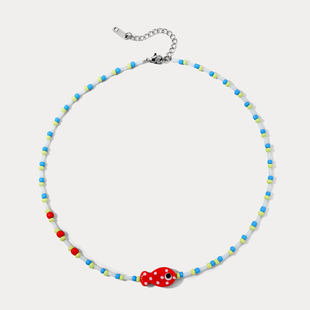 Selenichast Fish Beaded Necklace