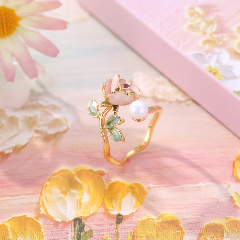 Selenichast Flower Enamel Ring