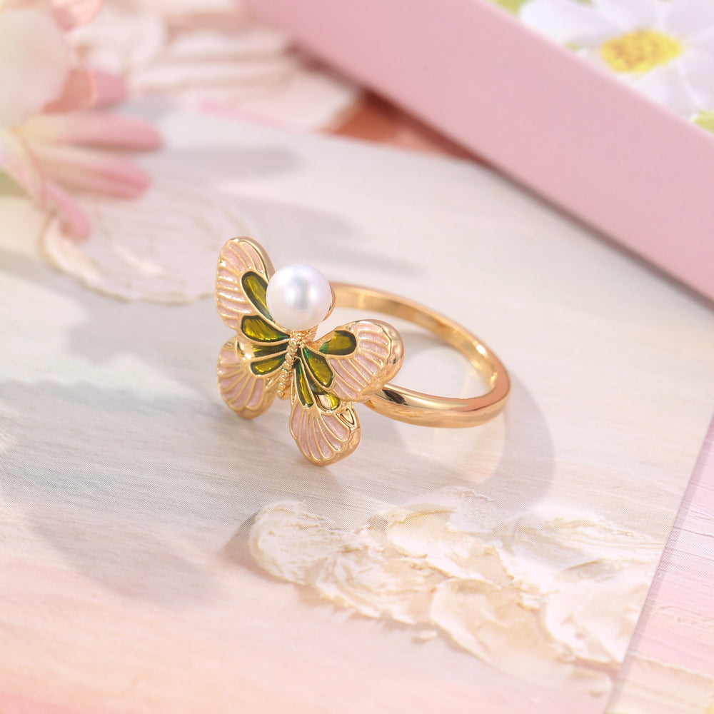 Selenichast Butterfly Enamel Ring
