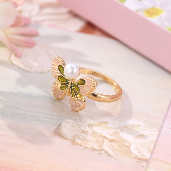 Selenichast Butterfly Enamel Ring