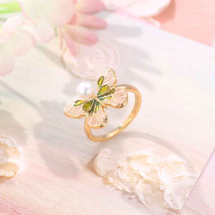 Selenichast Butterfly Enamel Ring