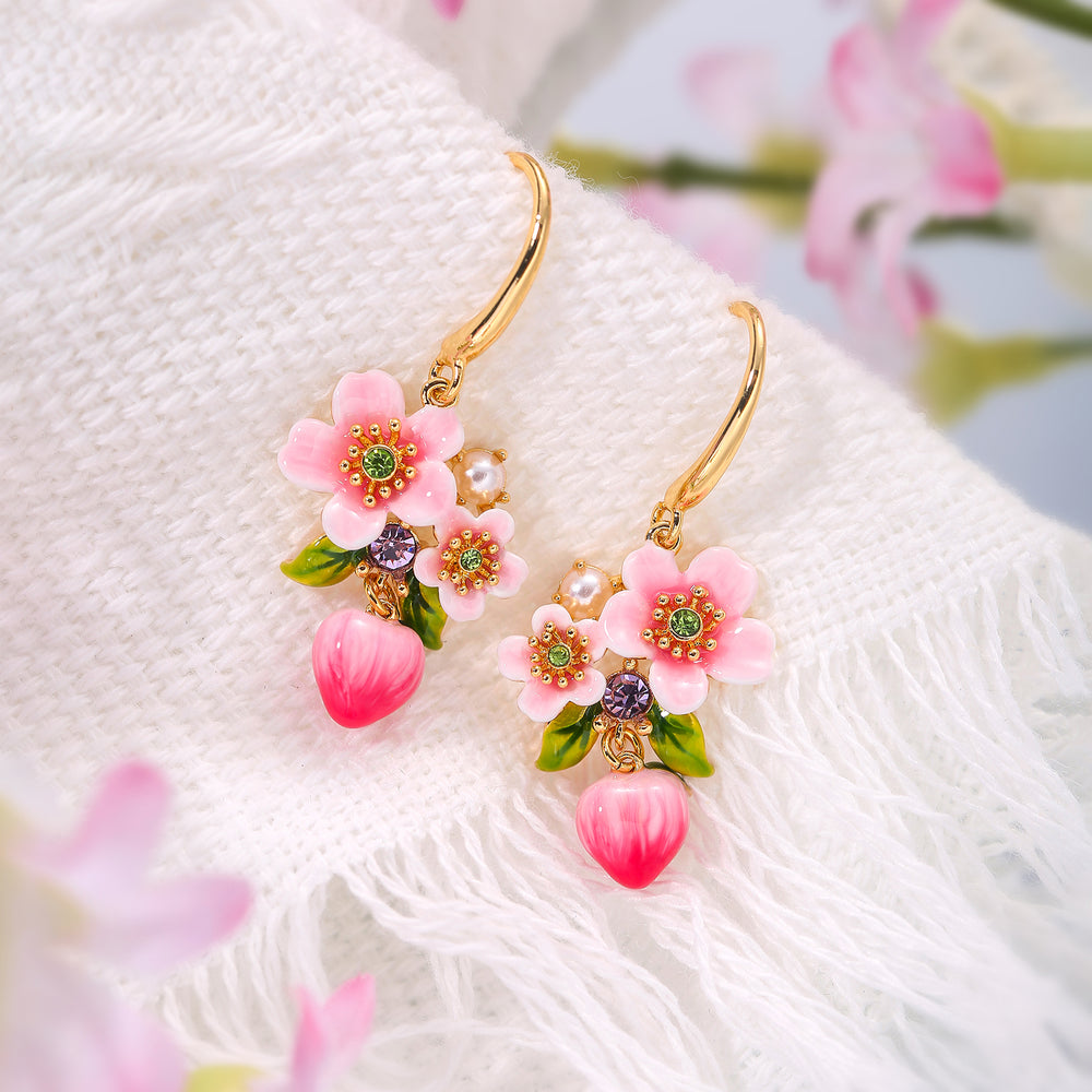 Peach Blossom Pearl Earrings