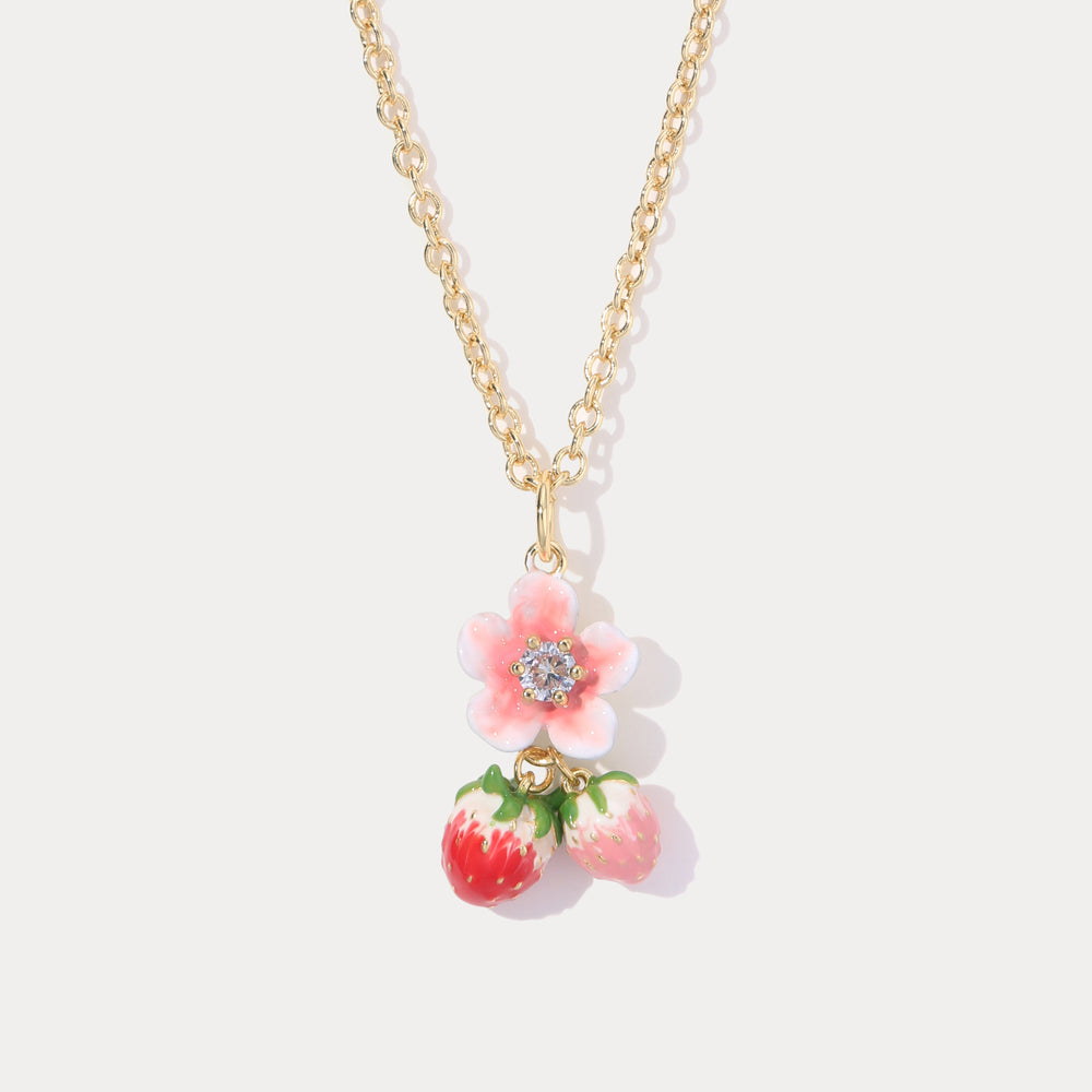 Selenichast Strawberry Blossom Necklace