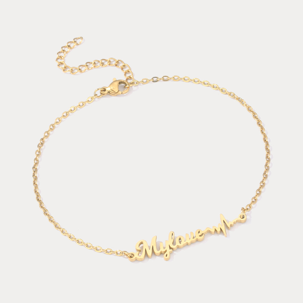 Selenichast Personalized Heartbeat Anklet