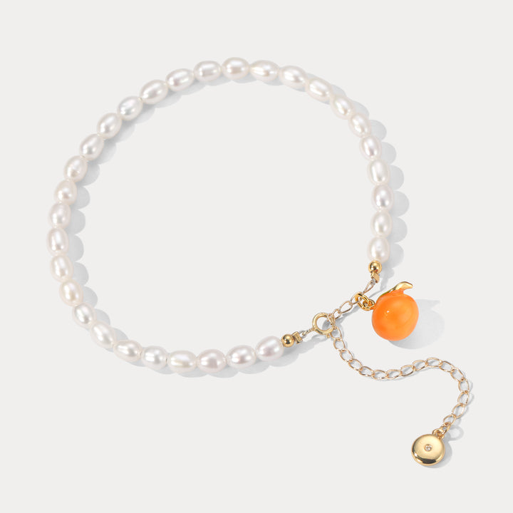 Selenichast Orange Pearl Anklet