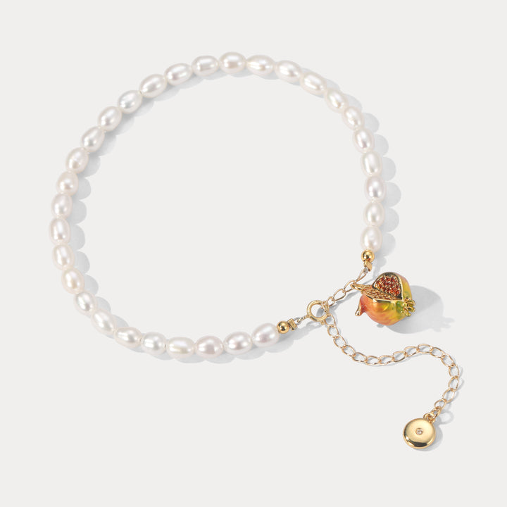 Selenichast Pomegranate Pearl Anklet