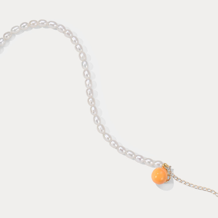 Selenichast Orange Pearl Anklet