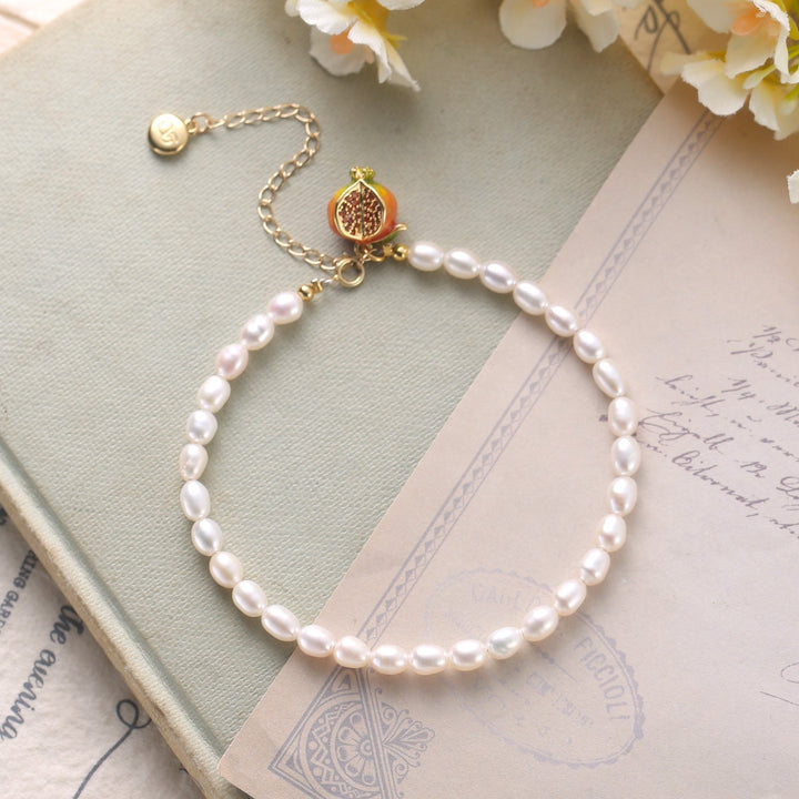 Selenichast Pomegranate Pearl Bracelet