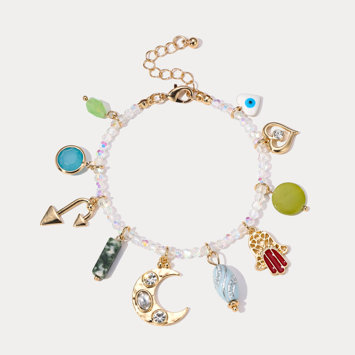 Selenichast Evil Eye Colorful Beaded Bracelet