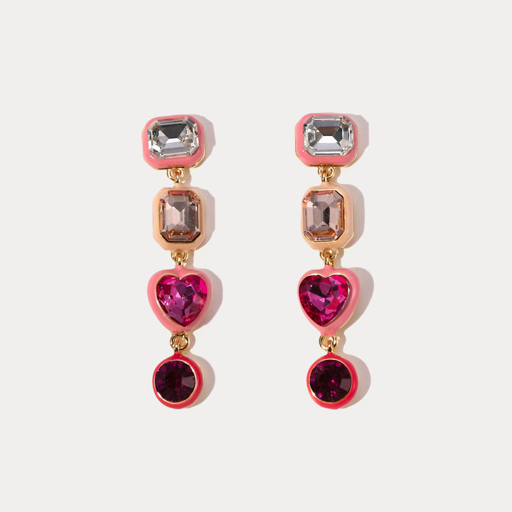 Selenichast Enamel Heart Earrings