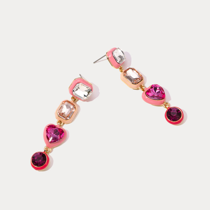 Selenichast Enamel Heart Earrings