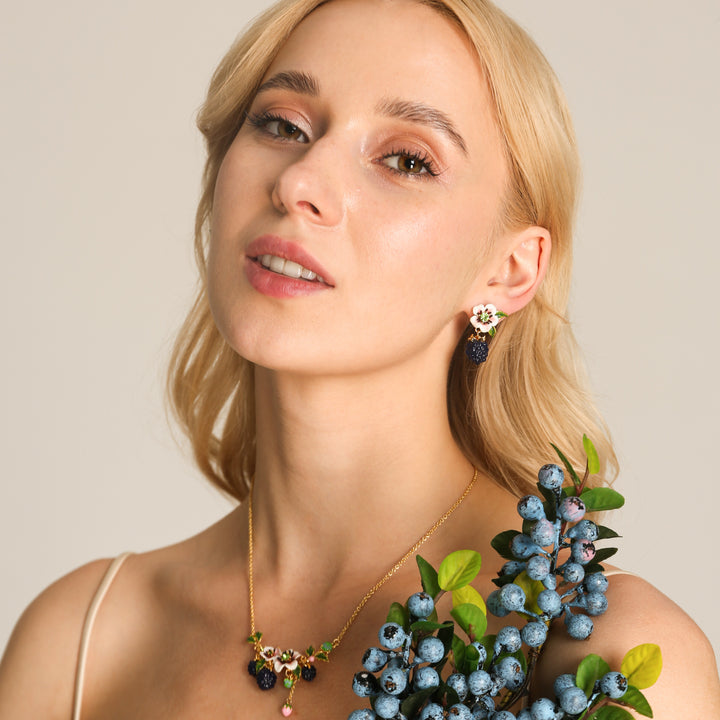 Blackberry Flower Earrings