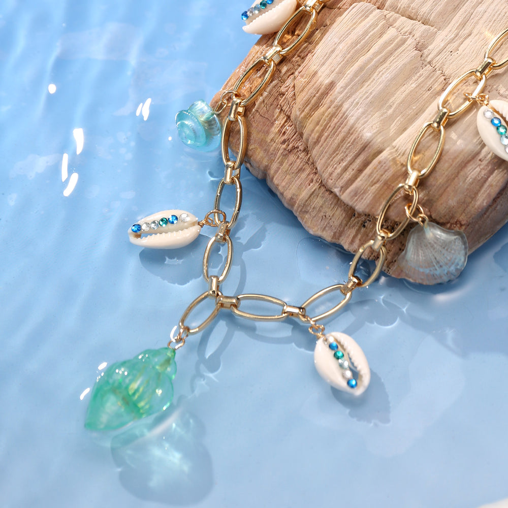 Selenichast Pastel Sea Shell Necklace