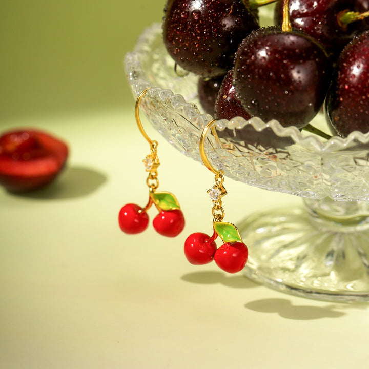 Delicate Cherry Earrings