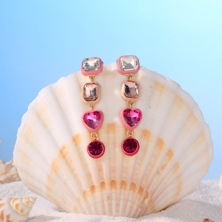Selenichast Enamel Heart Earrings