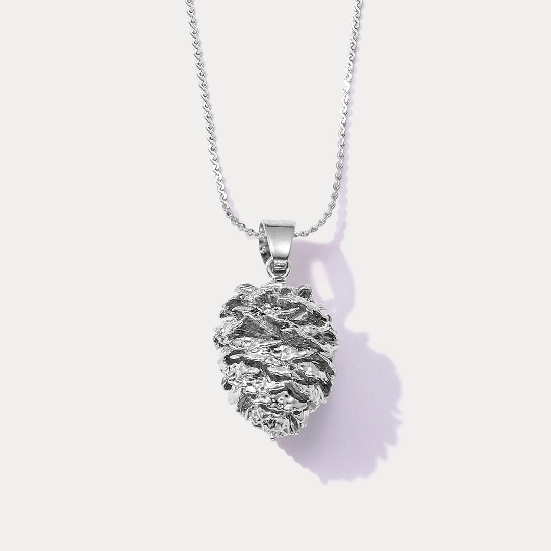 Selenichast Silver Pinecone Necklace