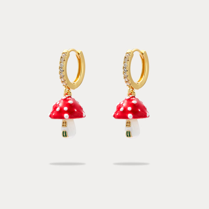 Selenichast Mushroom Hoop Earrings