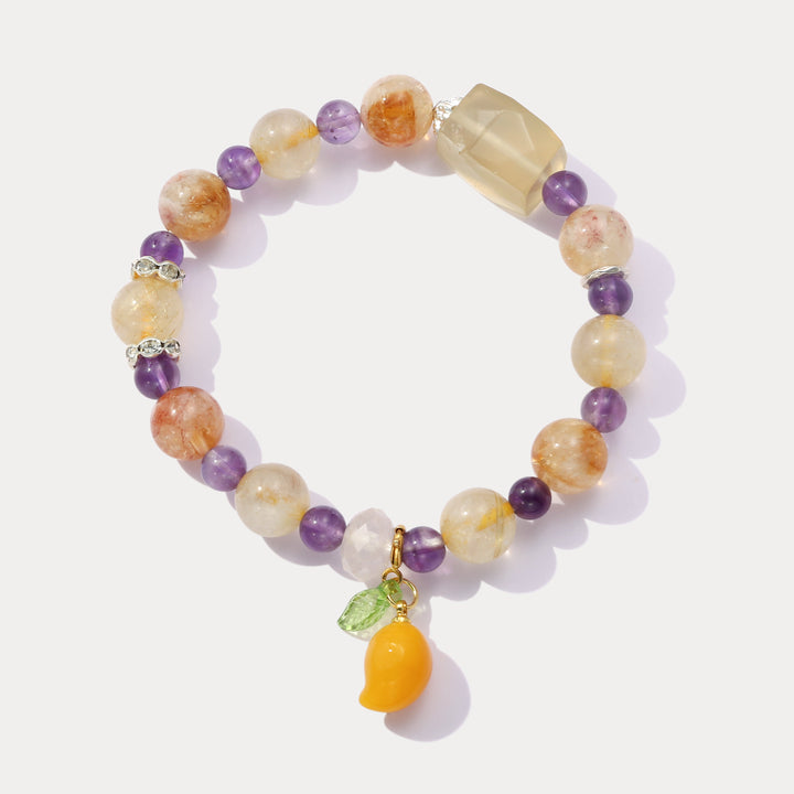 Selenichast Citrine and Amethyst Bracelet