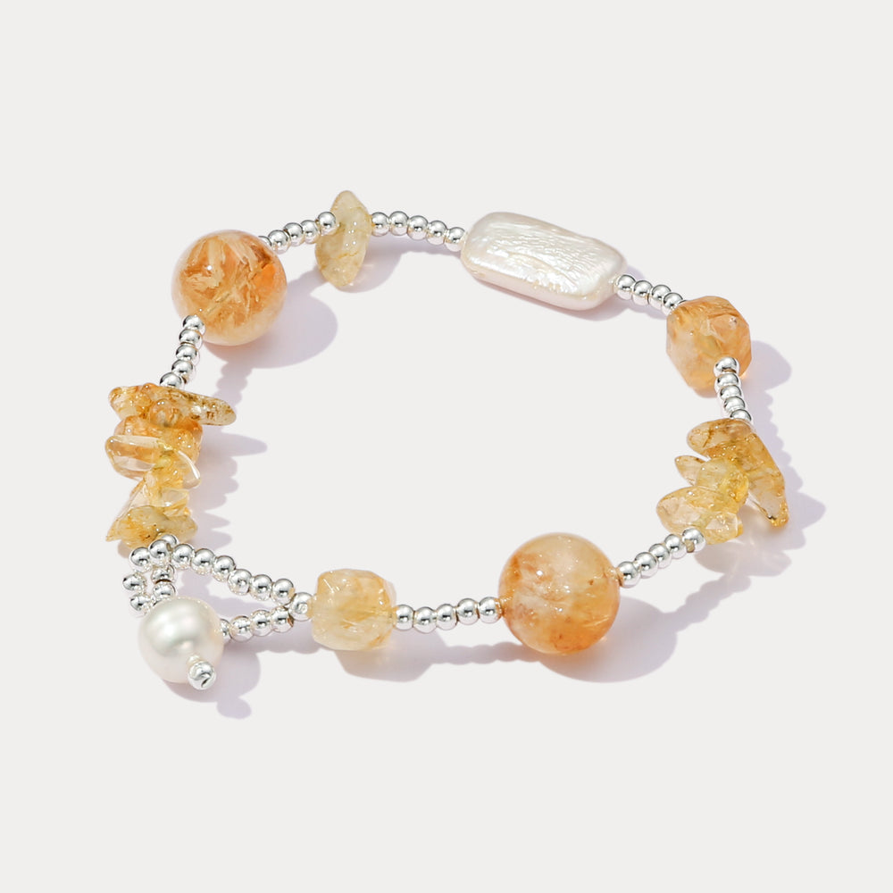 Silver Citrine Bracelet