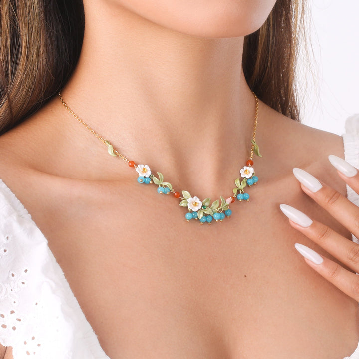 Blueberry Flower Necklace