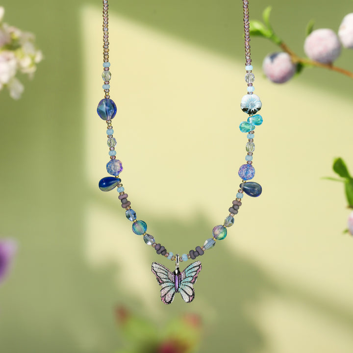 Czech Bead Butterfly Necklace