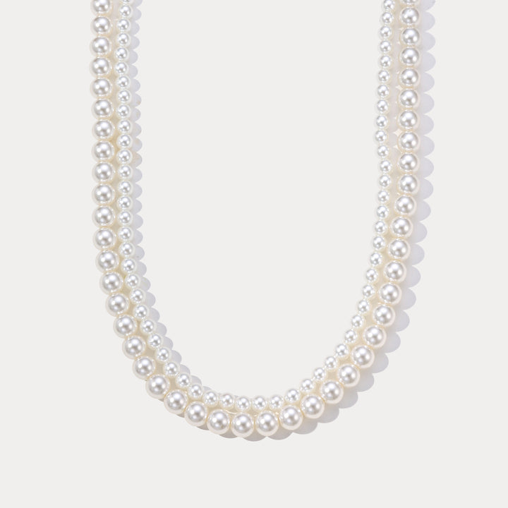 Selenichast Layered Pearl Necklace