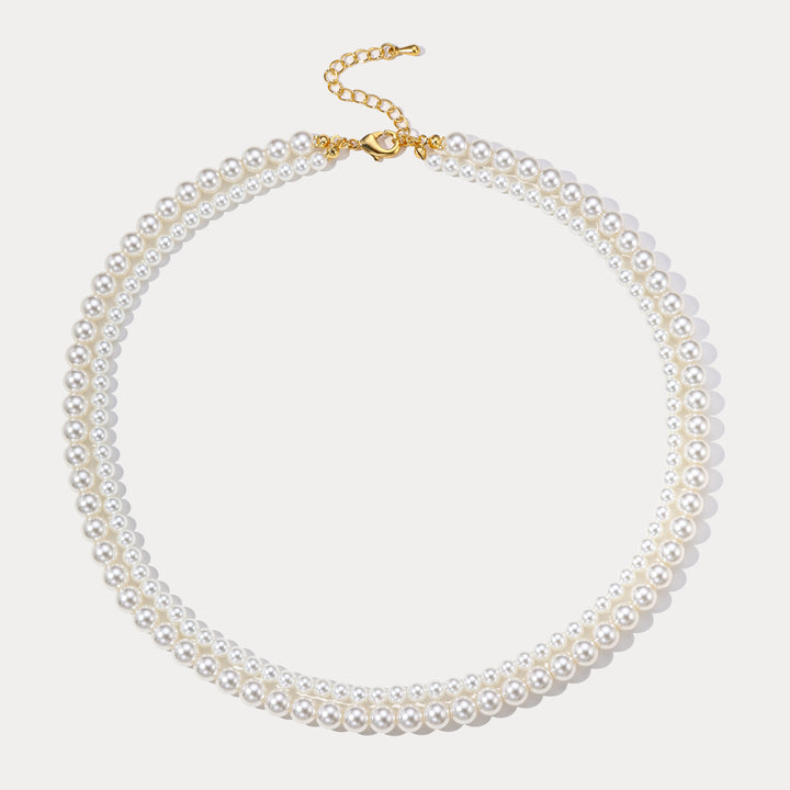 Selenichast Layered Pearl Necklace