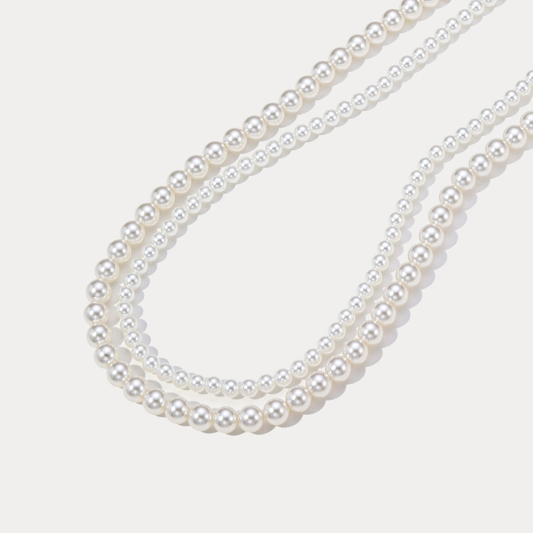 Selenichast Layered Pearl Necklace