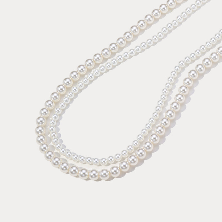 Selenichast Layered Pearl Necklace