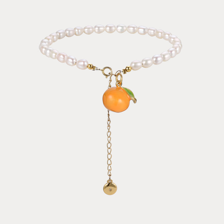 Selenichast Orange Pearl Anklet