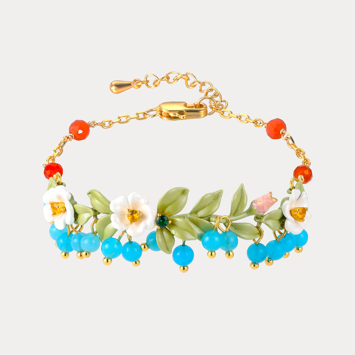 Gold Blueberry Flower Bracelet
