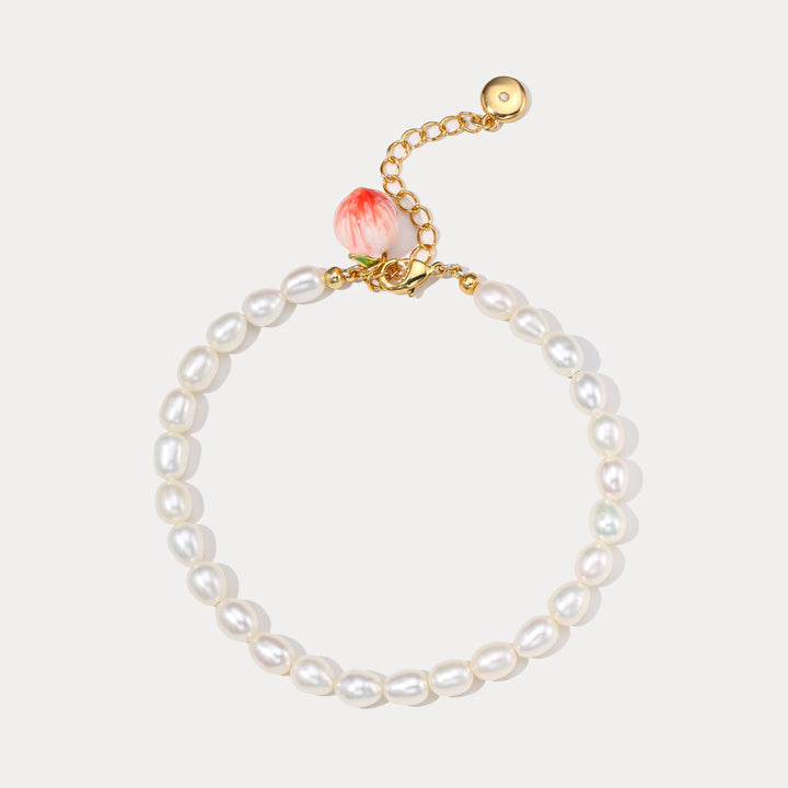 Selenichast Peach Pearl Bracelet