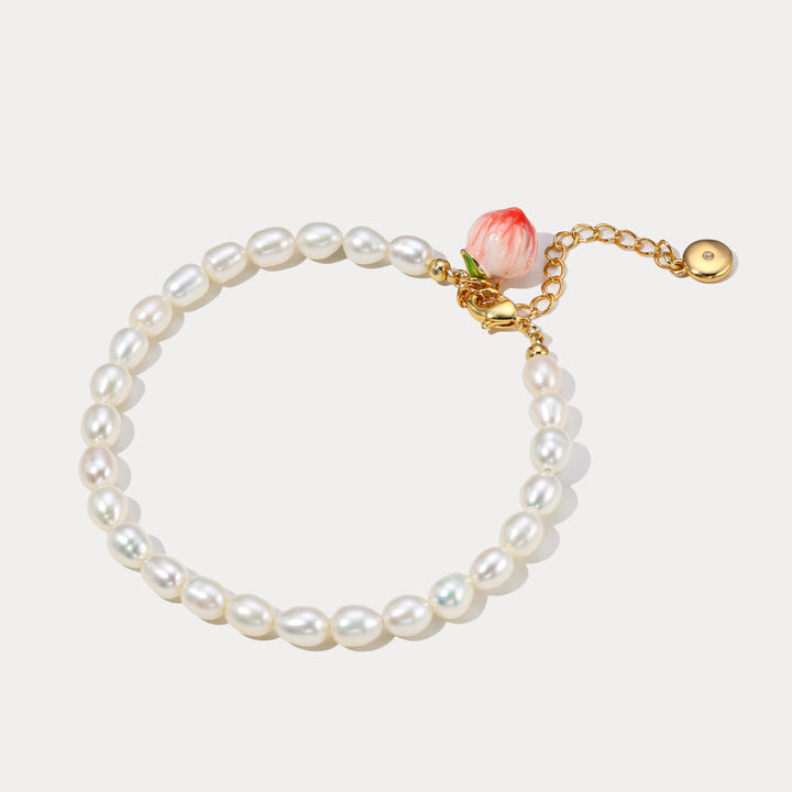 Selenichast Peach Pearl Bracelet