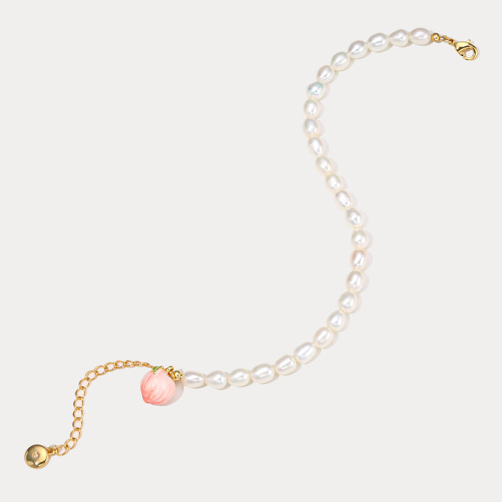 Selenichast Peach Pearl Bracelet