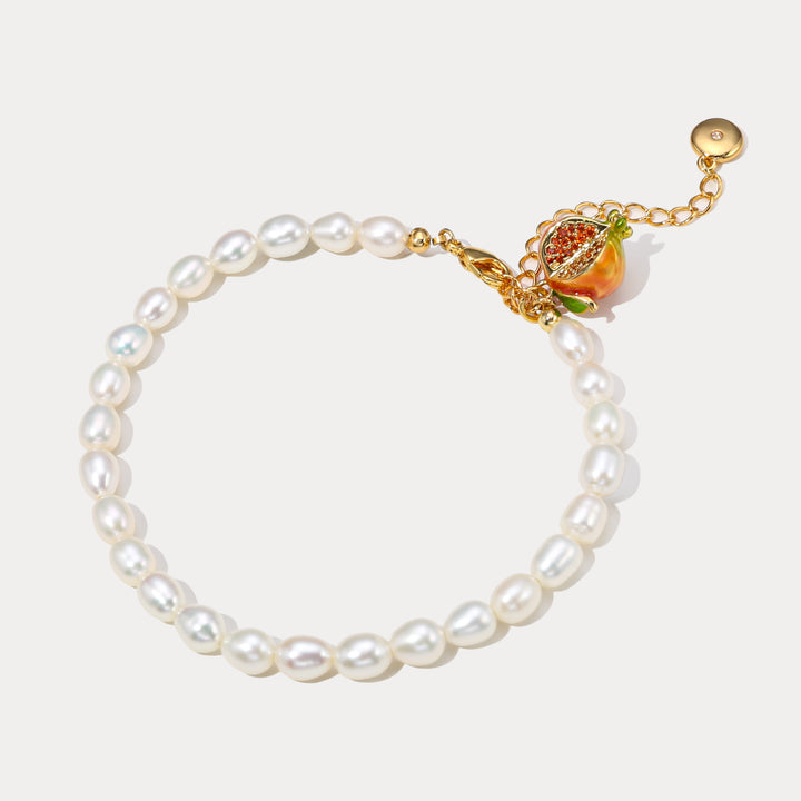 Selenichast Pomegranate Pearl Bracelet