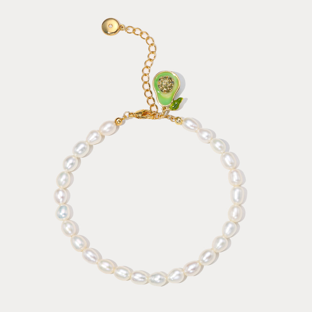 Selenichast Avocado Pearl Bracelet