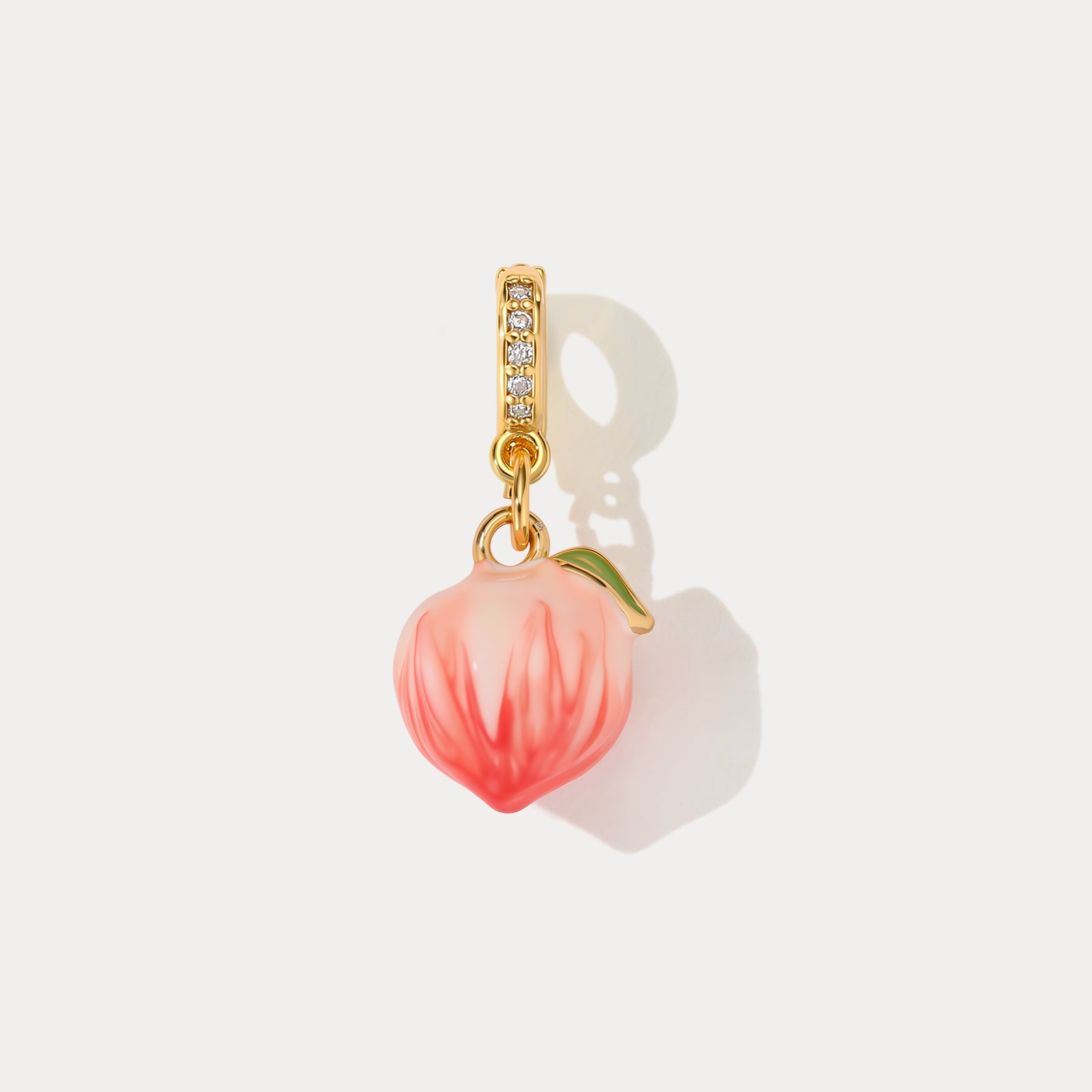 Selenichast Peach Charm Pendant - Enamel Jewelry and 18K Gold Jewelry ...