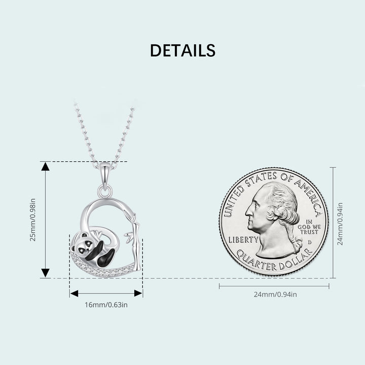 Collana panda del cuore