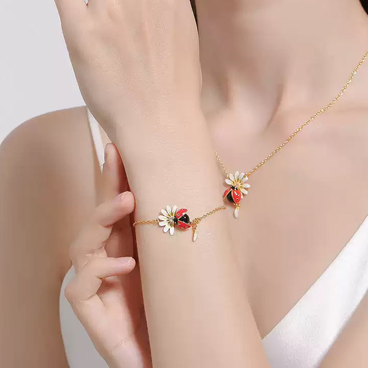 Ladybug Daisy Bracelet