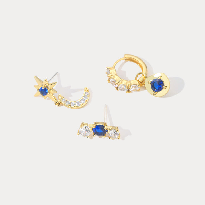 Moon and Star Earring Sets