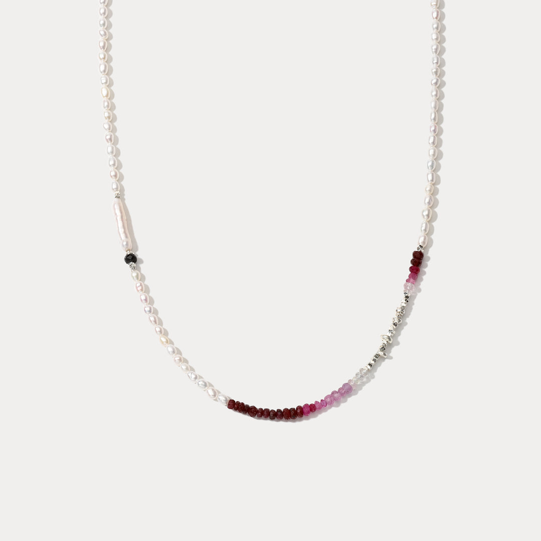 Selenichast Multi Pearl Seed Bead Necklace