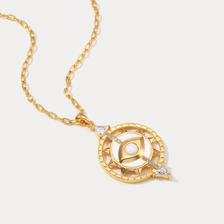 Cosmic Evil Eye Pendant Necklace
