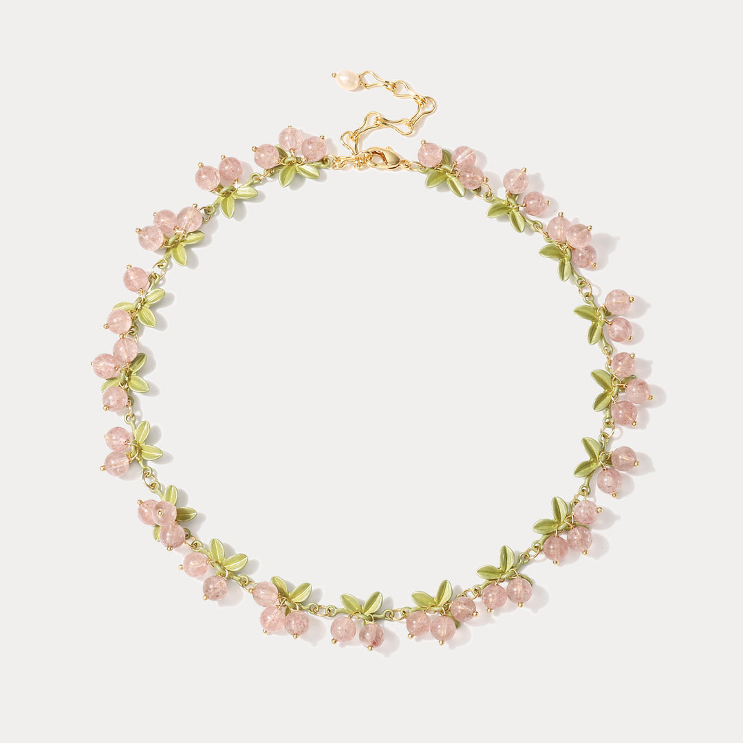 Selenichast Pink Berry Necklace