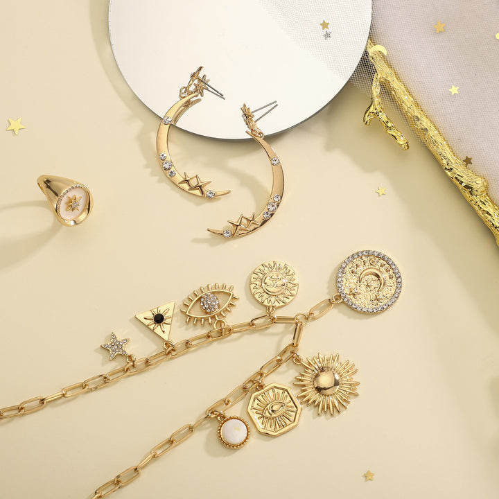 Astrology Star Diamond Ring Jewelry Set