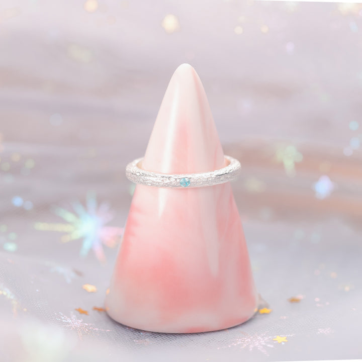 Ocean Gemstone Vintage Wedding Ring