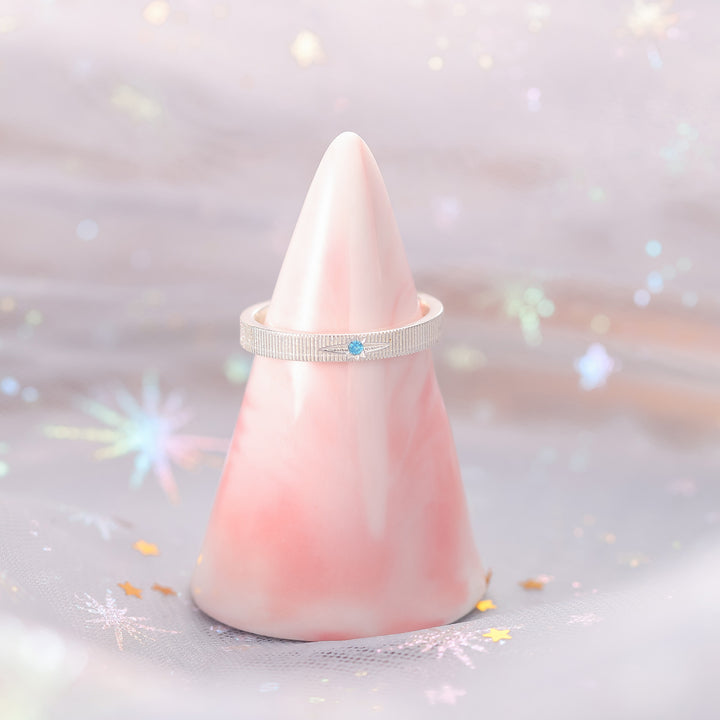 Starry Sky Blue Party Dainty Ring