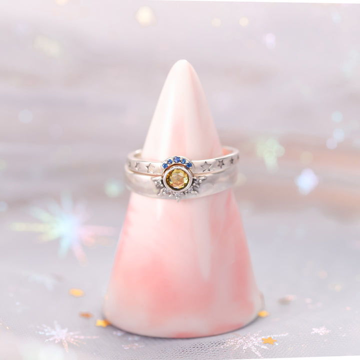 Silver Celestial Trilogy Diamond Ring