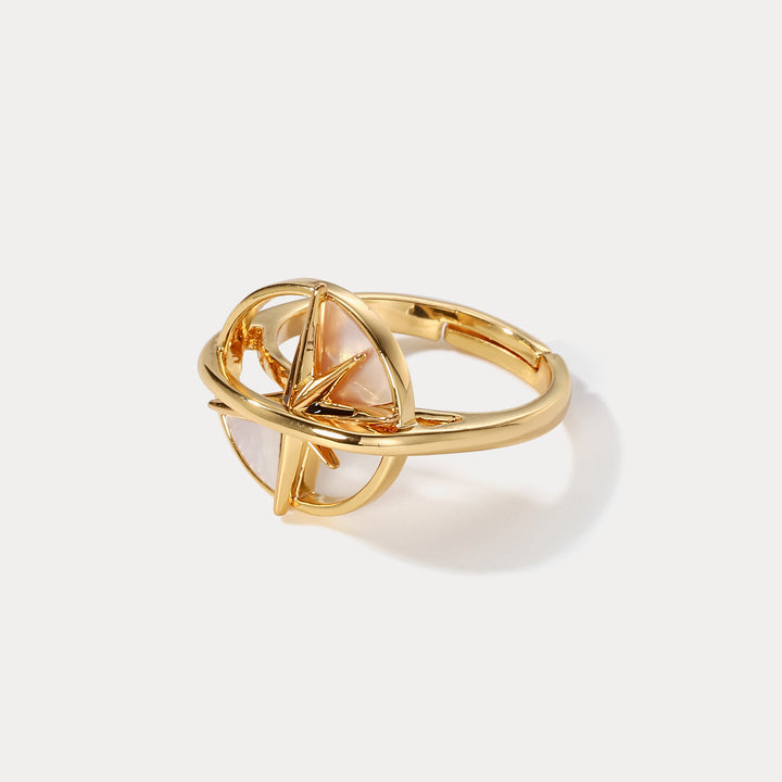 Sphere Moon North Star Ring