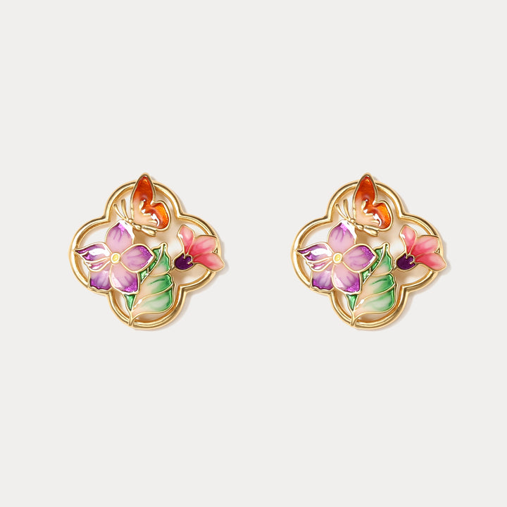 Selenichast Vintage Garden Butterfly Earrings