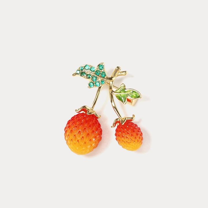 Selenichast Raspberry Brooch
